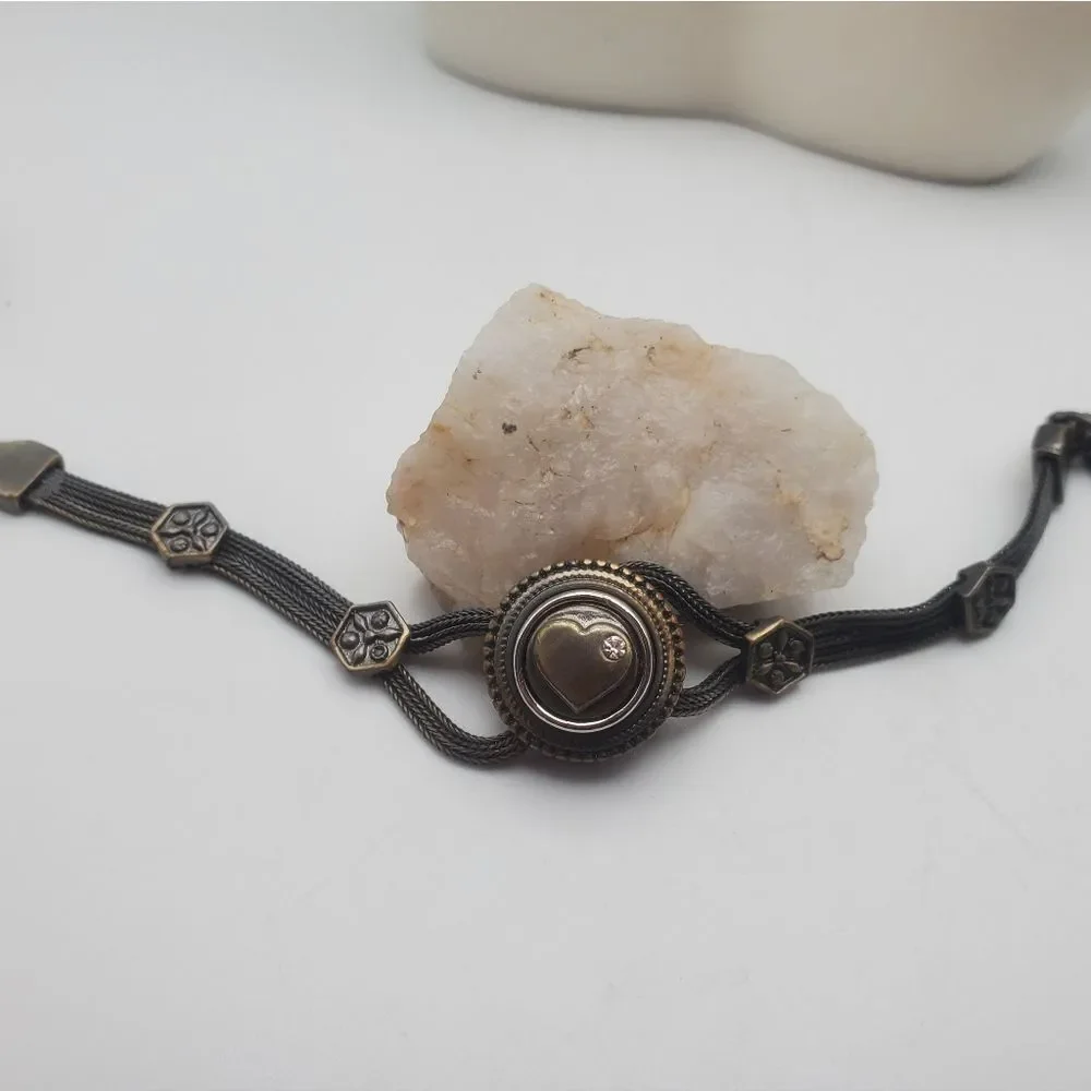 Antique Sterling bullet sweetheart bracelet B0208